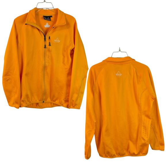 SOS Sportswear of Sweden Orange Full Zip Soft Shell Jacket Large - Picture 2 of 3
